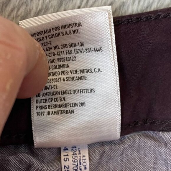 American Eagle Outfitters Womens Jeans Size 0 Skinny Jeggings Stretch Purple - Picture 11 of 15